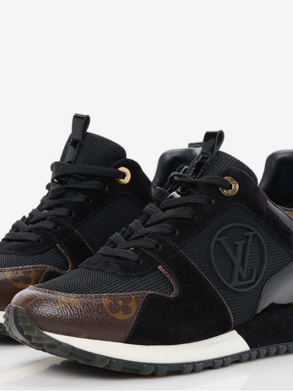 Louis Vuitton Black & Brown Monogram Women's Runner Sneakers